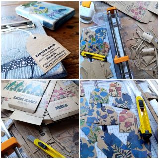 Když ,,UDRŽITELNOST,,.... tak se vším všudy. U mne se recykluje, upcykluje v ateliéru maximum. Od tvorby - až po cedulky k...